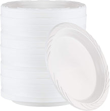 Load image into Gallery viewer, 400 Count Glossy 9'' Plastic Dinner Plates - Ideal for Large Parties &amp; Birthdays