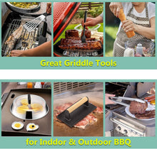 Load image into Gallery viewer, Stainless Steel 25-Piece Griddle Accessories Kit for Effortless BBQ Cooking