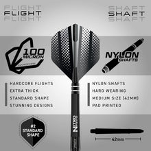 Load image into Gallery viewer, Premium Razor Edge Black Darts Set – 24g Tungsten with Stunning Grip Technology