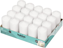 Load image into Gallery viewer, Stylish 20 Count Unscented White Pillar Candle Set - Perfect for Every Season