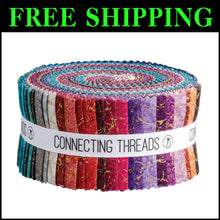 Load image into Gallery viewer, Stunning Quartz Metallic Tonals - 2.5" Precut Cotton Fabric Strips Bundle