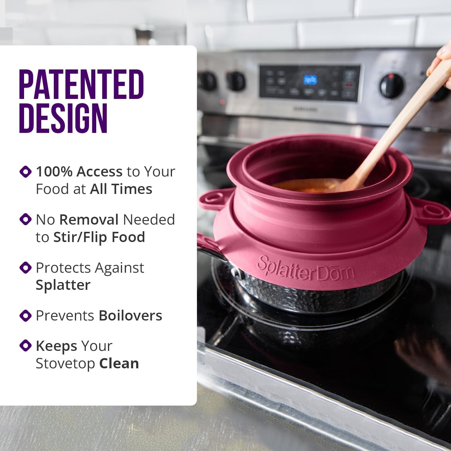 Adjustable Silicone Splatter Dome for Pots – Keeps Stovetop Clean & Grease-Free