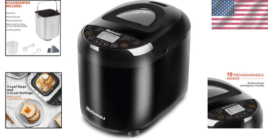 19 Menu Function Bread Maker – Perfect for Gluten-Free, White & Rye Loaves