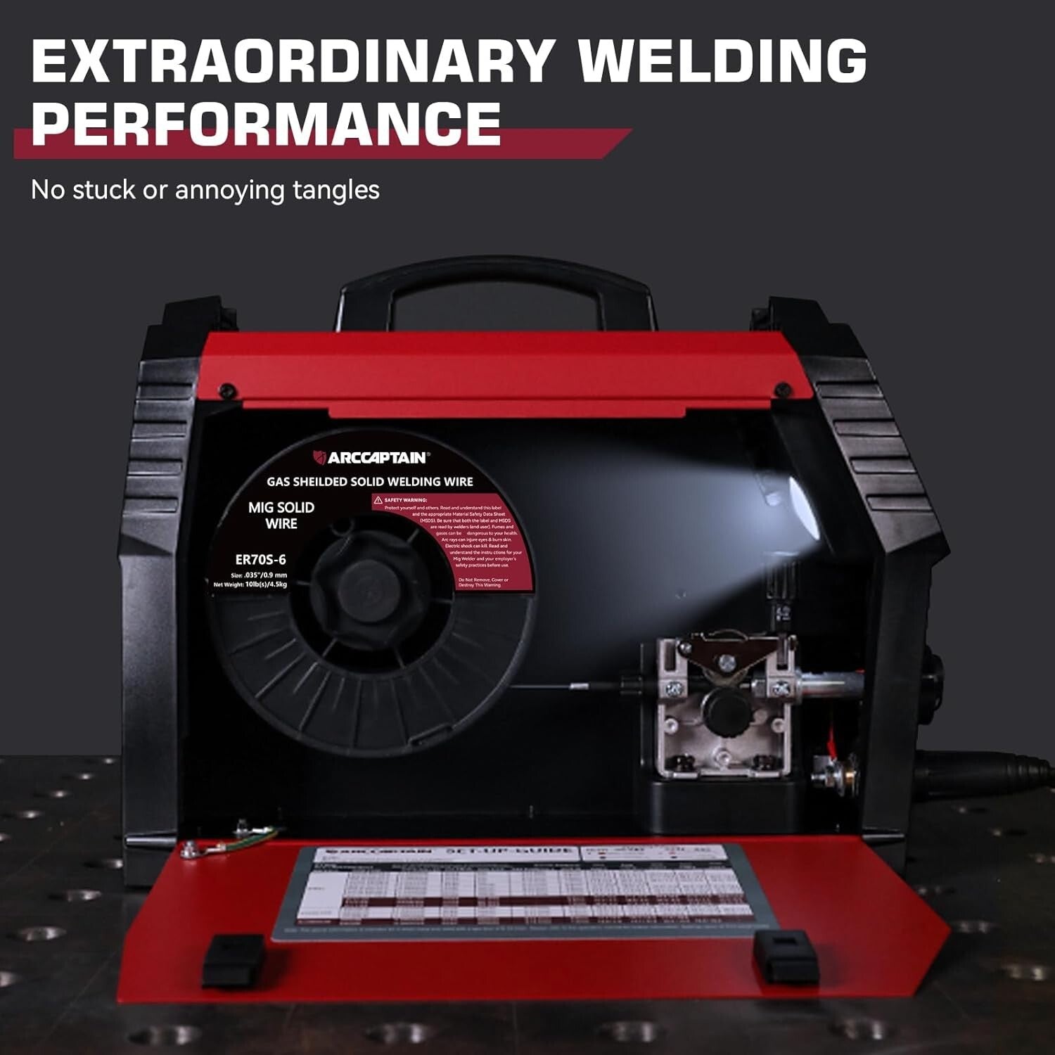 Gasless 0.035” Flux Core Welding Wire - 10Lbs for Lincoln & Miller-Compatible