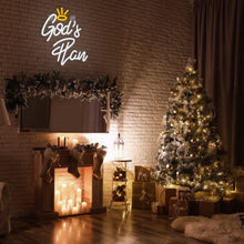 Load image into Gallery viewer, Elegant USB-Powered Neon Wall Sign - God's Plan Light for Bedroom &amp; Living Room
