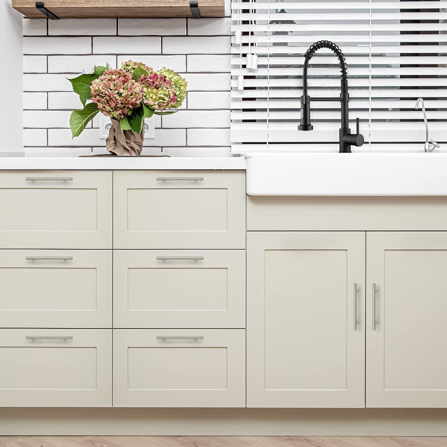 Versatile Stainless Steel Cabinet Pulls - 50 Pack, 7.38'' Length for All Styles