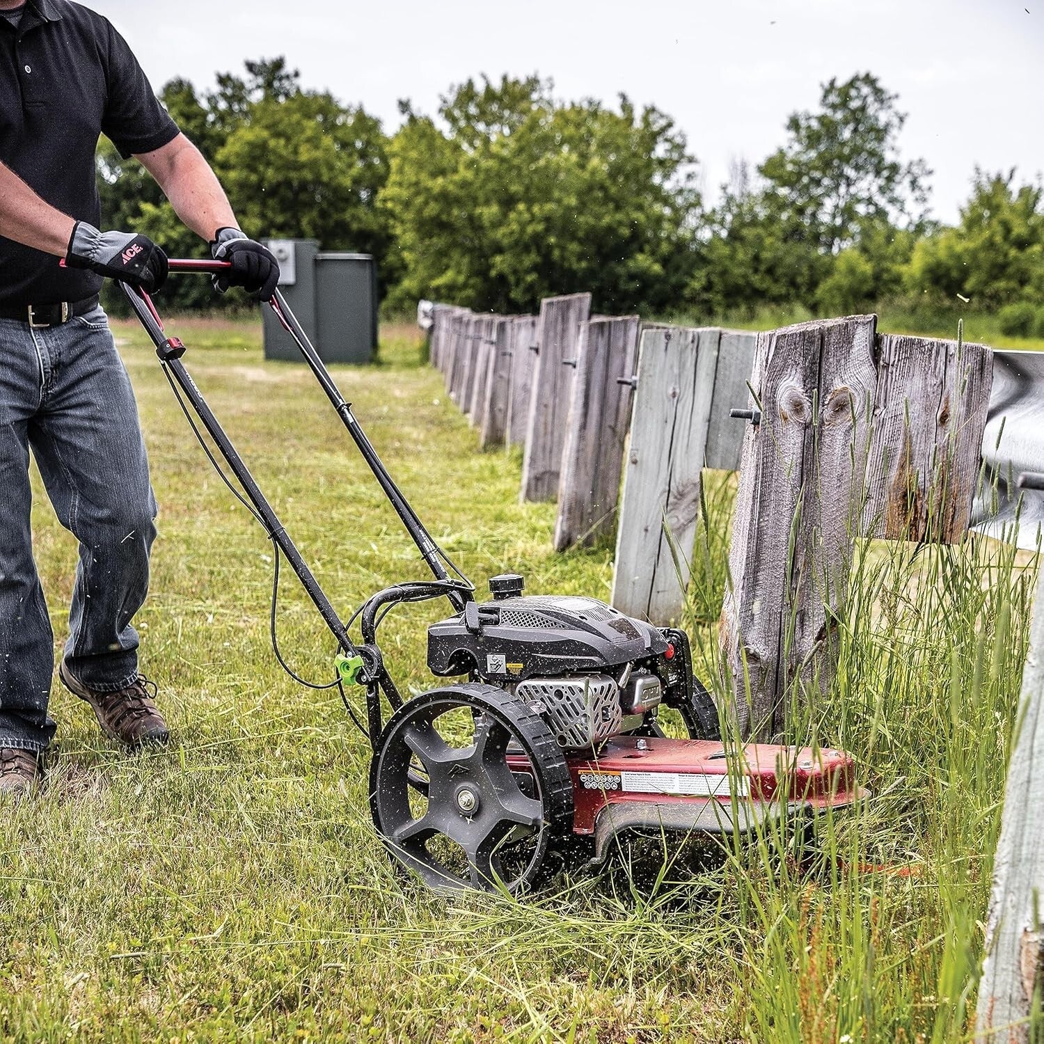 Easy Assembly Walk Behind String Mower with Adjustable Handlebar - 70 lbs