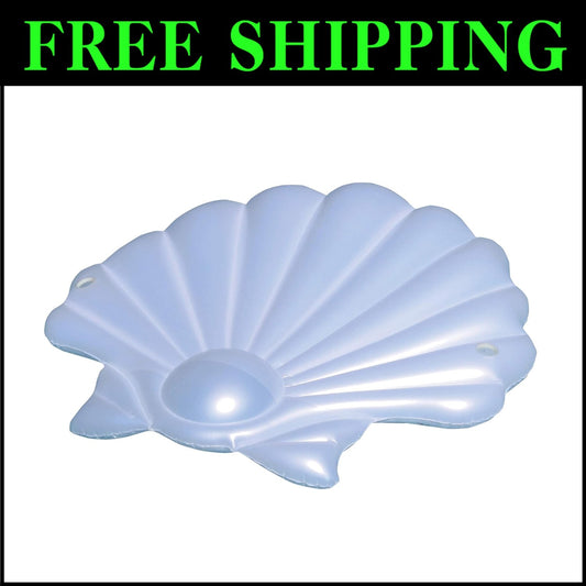 Giant Seashell Island Extra Large Pool Float for 2-3 Adults - Ultimate Comfort