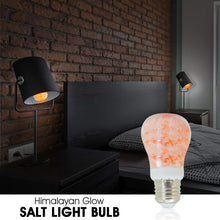 Load image into Gallery viewer, Unique Himalayan Salt Light Bulbs - Dimmable E26, 60W Equivalent, Calming Amber