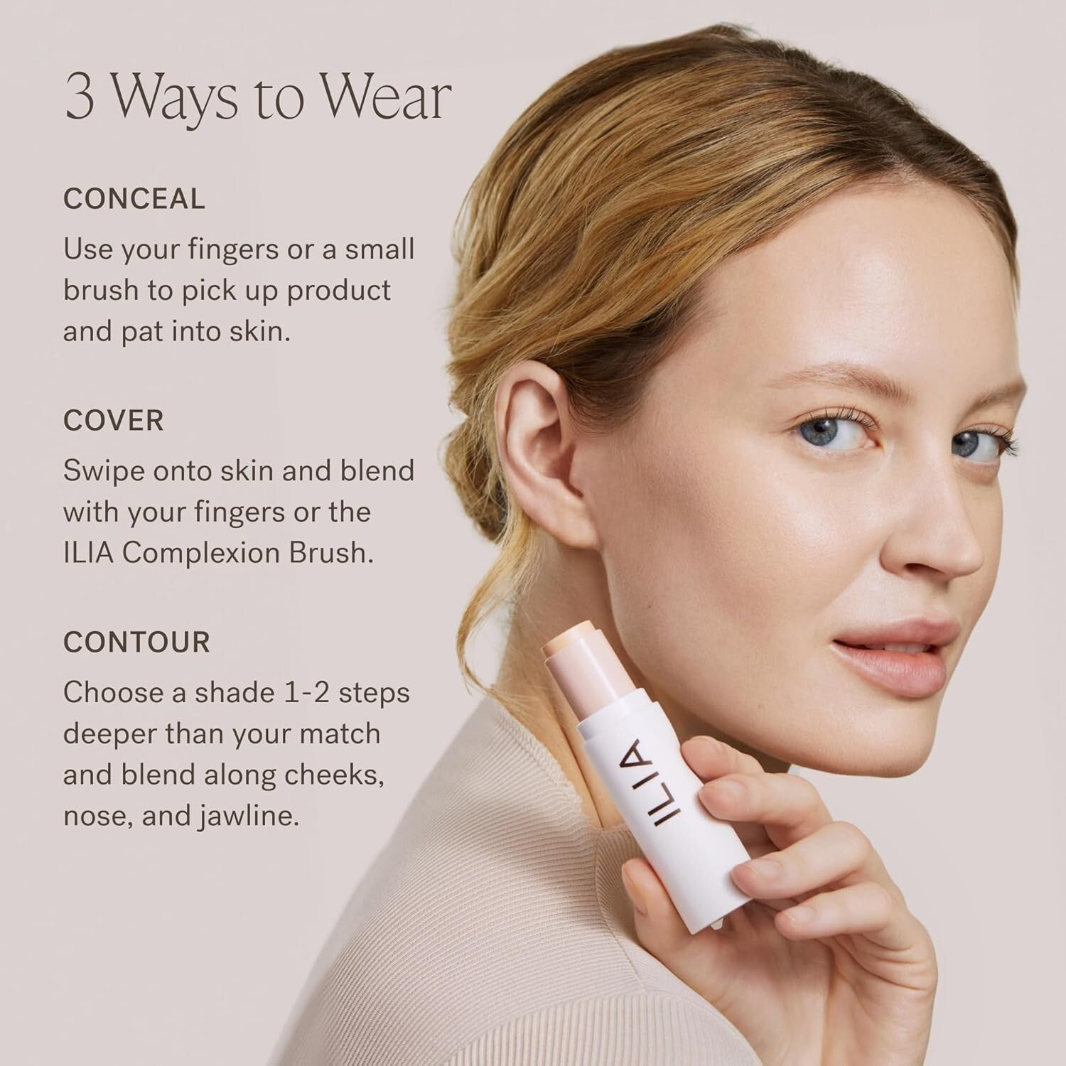 Vegan Complexion Stick - Non-Toxic Foundation & Concealer for Flawless Skin 27W