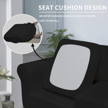 Load image into Gallery viewer, 4-Piece Stretch Couch Cover for Dogs - Machine Washable Black Sofa Protector