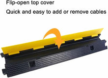 Load image into Gallery viewer, Modular Interlocking Cable Ramps - 22000Lbs Load Heavy-Duty Rubber System