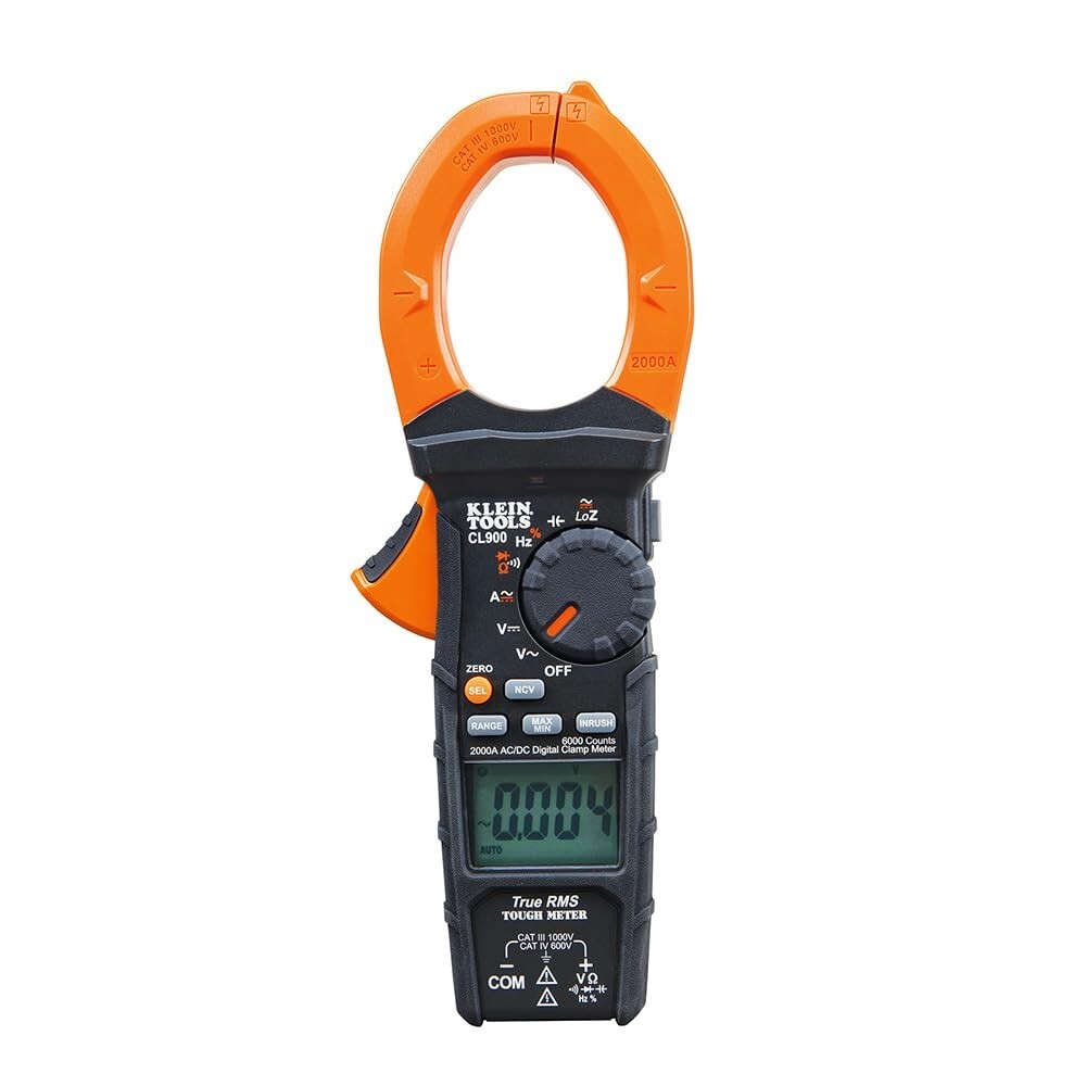 Versatile Digital Clamp Meter with True RMS and Auto-Ranging, 2000A Capacity