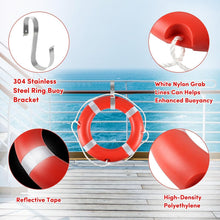 Load image into Gallery viewer, Portable Life Ring for Boating 23" with 50ft Lifesaving Rope - Safety First