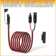 Load image into Gallery viewer, High-Performance 10AWG Solar Connector to SAE Adapter - 20FT Length for Easy Use