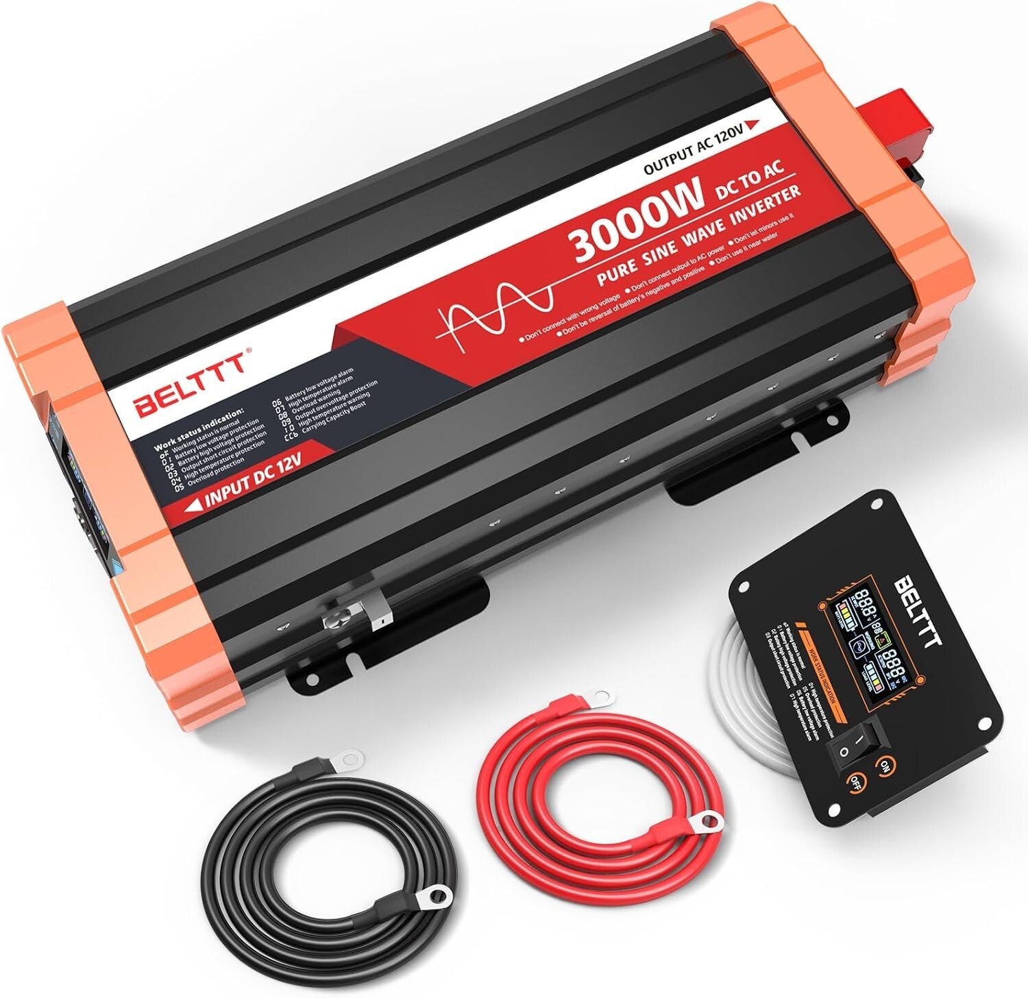 Intelligent 3000W Inverter with Smart LCD and Remote Control for Flexibility