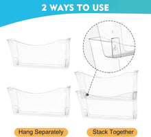 Load image into Gallery viewer, Efficient 8 Pocket Wall File Organizer - Clear Plastic for School, Home &amp; Office