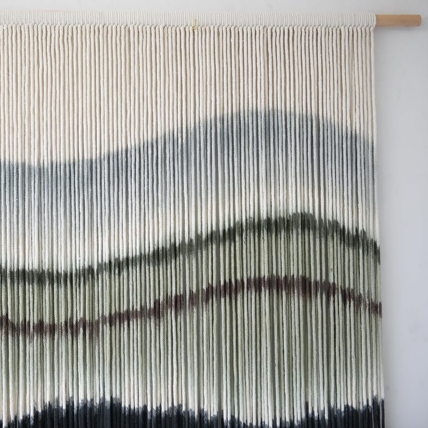 Handmade Macrame Wall Hanging 57"Wx35"L with Easy Mounting Hooks - Boho Charm