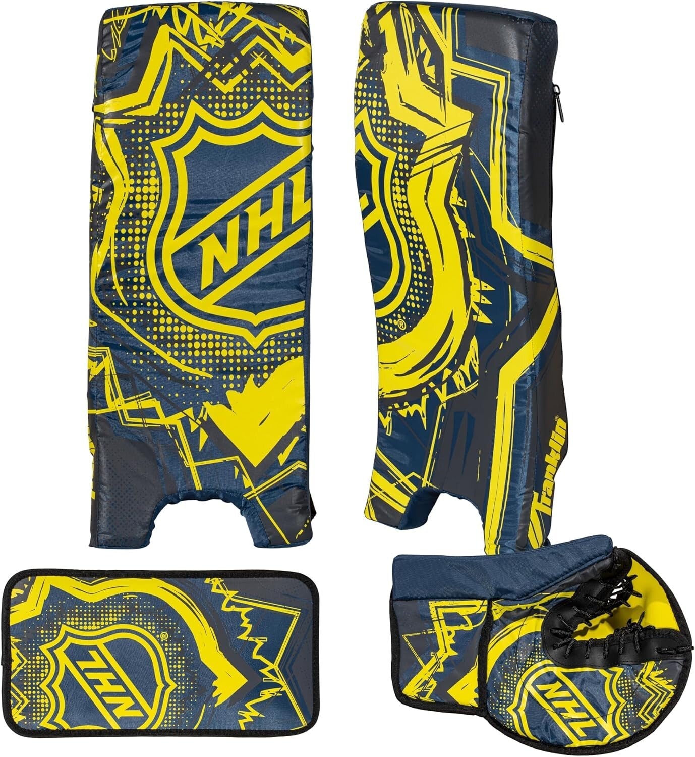 Youth Adjustable Goalie Set with Catch Glove and Pads - NHL Street Hockey