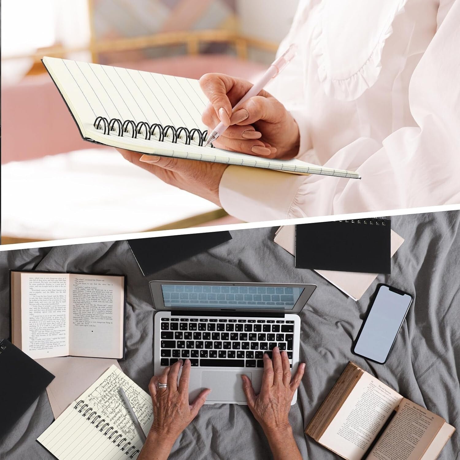 Durable 3x5 Spiral Notepads - 54 Bulk Memo Pads for Writing and Note-Taking