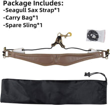 Load image into Gallery viewer, Premium Brown Leather Saxophone Strap with Breathable Padding - For Alto/Tenor