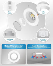 Load image into Gallery viewer, Energy-Efficient 12-Pack Recessed LED Lights with Selectable CCT - Modern Design