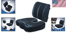 Load image into Gallery viewer, Ergonomic Memory Foam Seat and Lumbar Pillow Set - Ideal for Office, Car, Travel