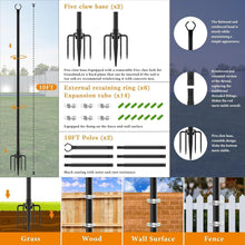 Load image into Gallery viewer, Metal String Light Poles for Outdoor Lighting - Waterproof &amp; All Season Use
