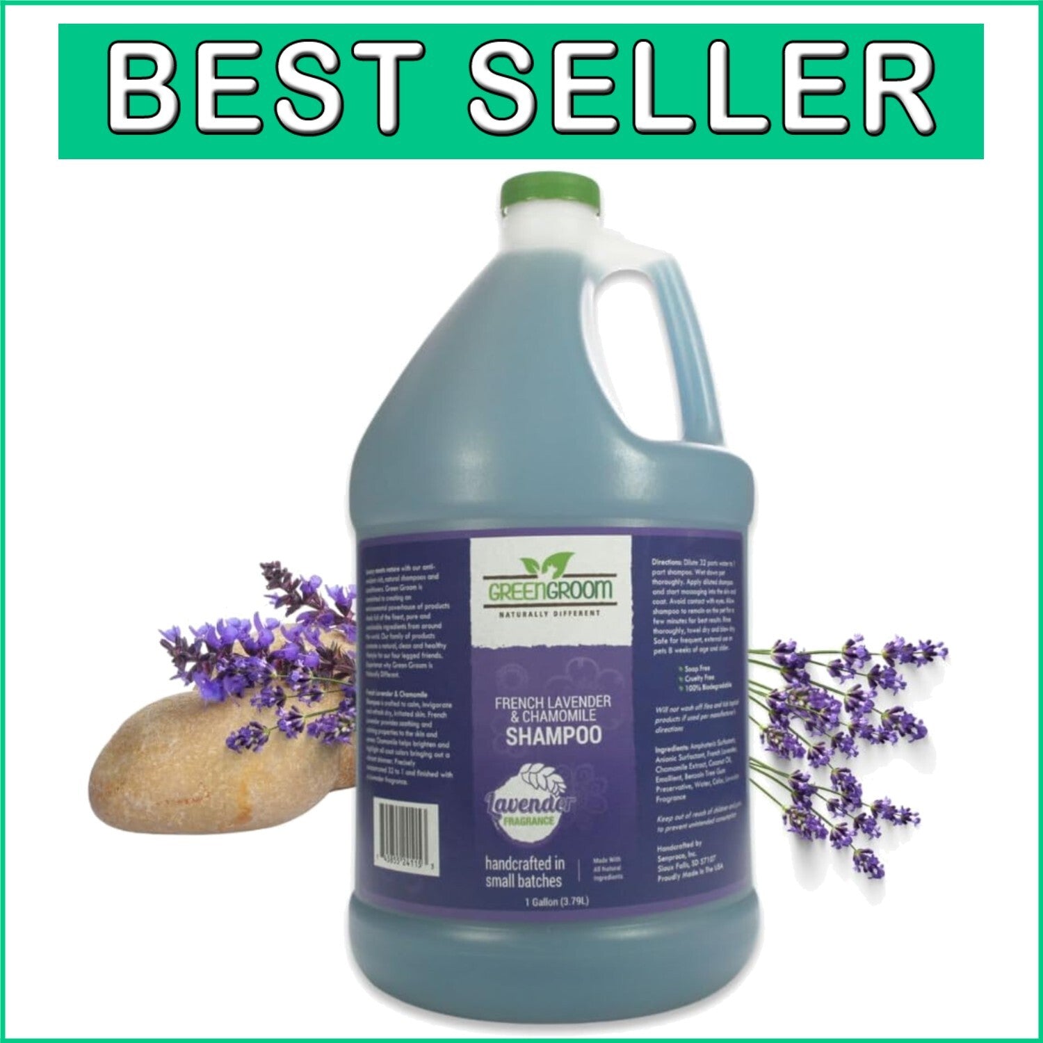 Calming 1 Gallon Dog Shampoo with Chamomile & Lavender - Hydrating & Deodorizing