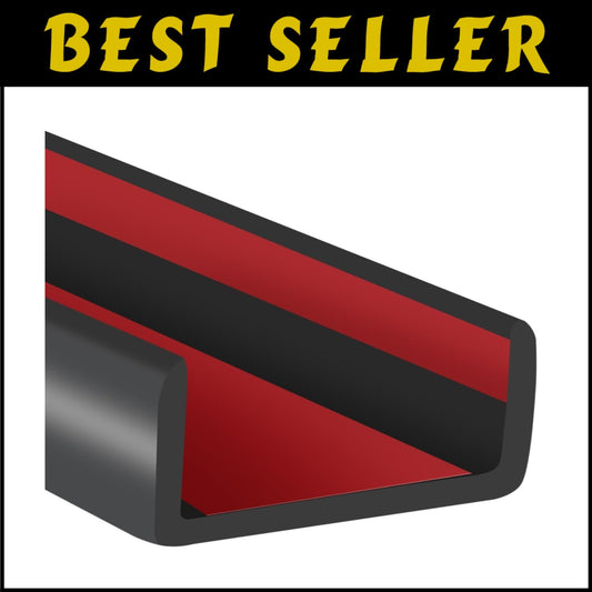 Durable 2" Black U Channel Edge Protector - 20ft Easy Install Trim for Furniture