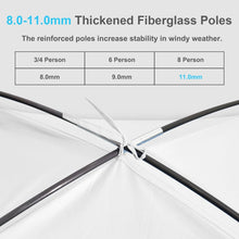 Load image into Gallery viewer, Water-Repellent Beach canopies with Mesh Windows – 3-Person Shade Solution