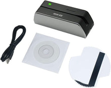 Load image into Gallery viewer, Plug &amp; Play Magnetic Card Reader Writer - USB Powered, 20 Blank Cards Included