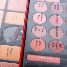 Load image into Gallery viewer, Beginner's All-in-One Makeup Case - 45 Eyeshadows, Lip Gloss &amp; Brushes Included