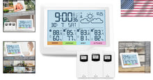 Load image into Gallery viewer, Stylish Wireless Weather Station &amp; Humidity Monitor with Dual Alarm Function