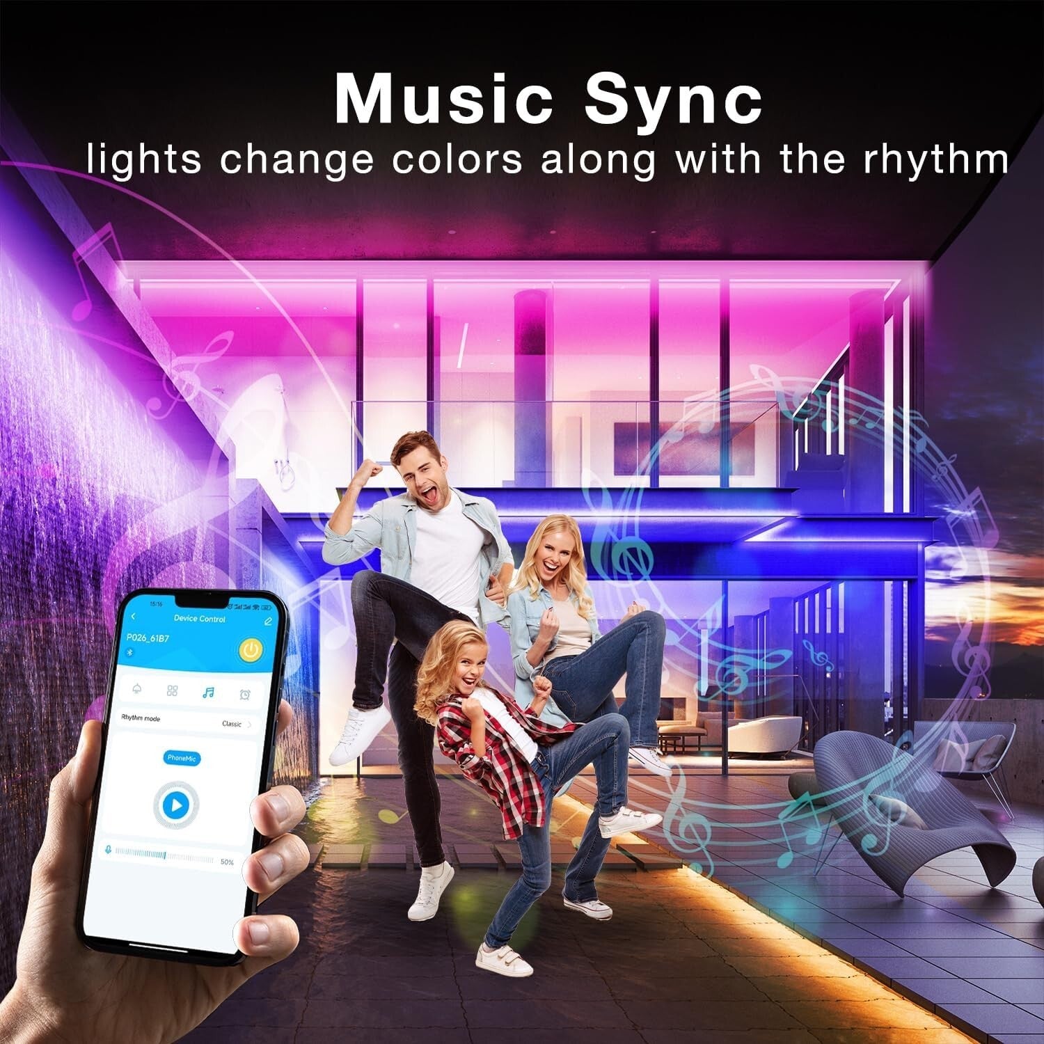 200ft IP67 Waterproof LED Strip Lights with Remote & App Control – RGB Ambiance