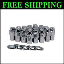 Load image into Gallery viewer, Set of 20 Cragar Style Chrome Lug Nuts - 1/2"-20 Thread Size for Secure Fit
