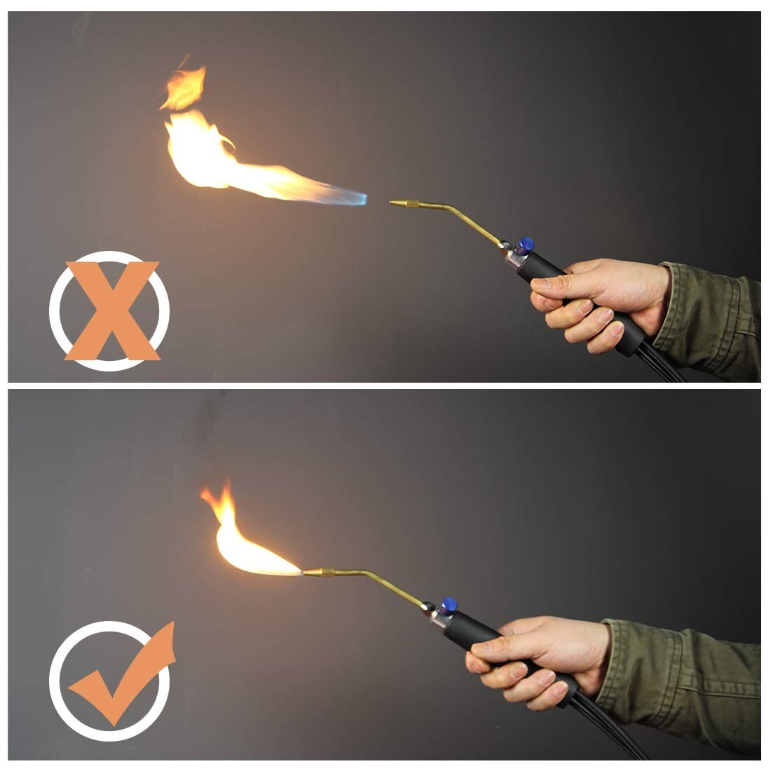 Heavy-Duty Oxypropane Cutting Torch Kit with Flint Lighter - Offers 5252°F Heat