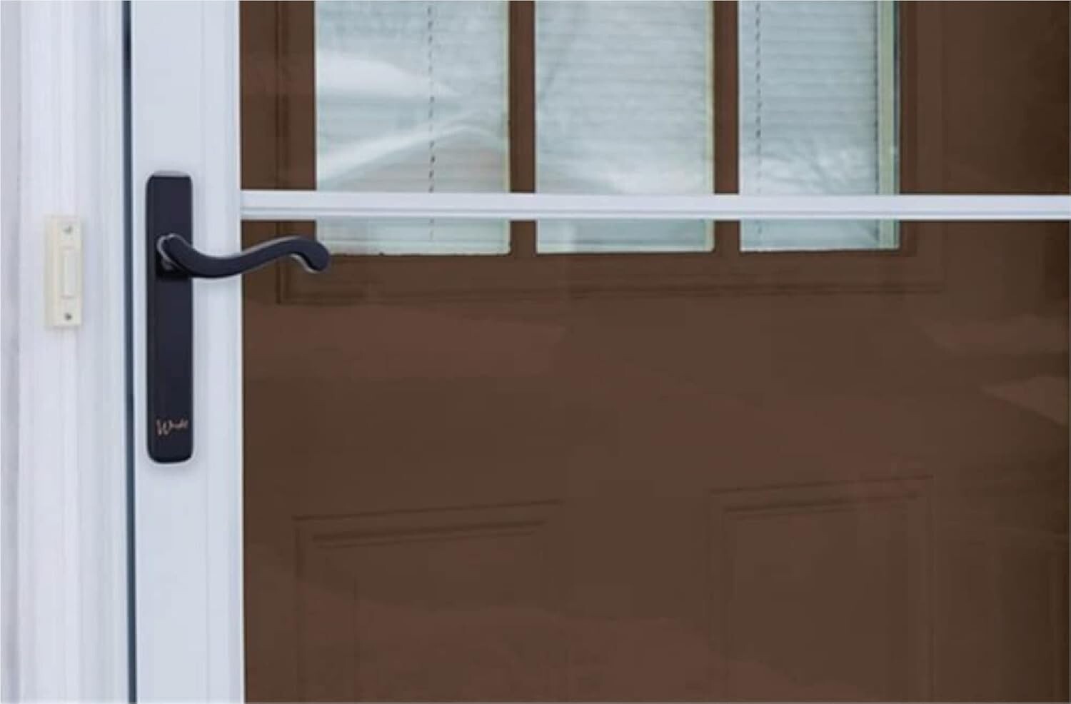 Classic Black Lever Mount Latch for Screen & Storm Doors – Easy to Install