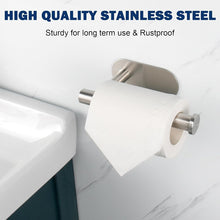 Load image into Gallery viewer, Stylish Self-Adhesive Toilet Roll Holder - Pack of 10 in Elegant Brushed Nickel
