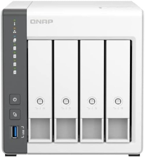 Effortless Backup 4 Bay NAS with Diskless Design, Secure File Access Anywhere