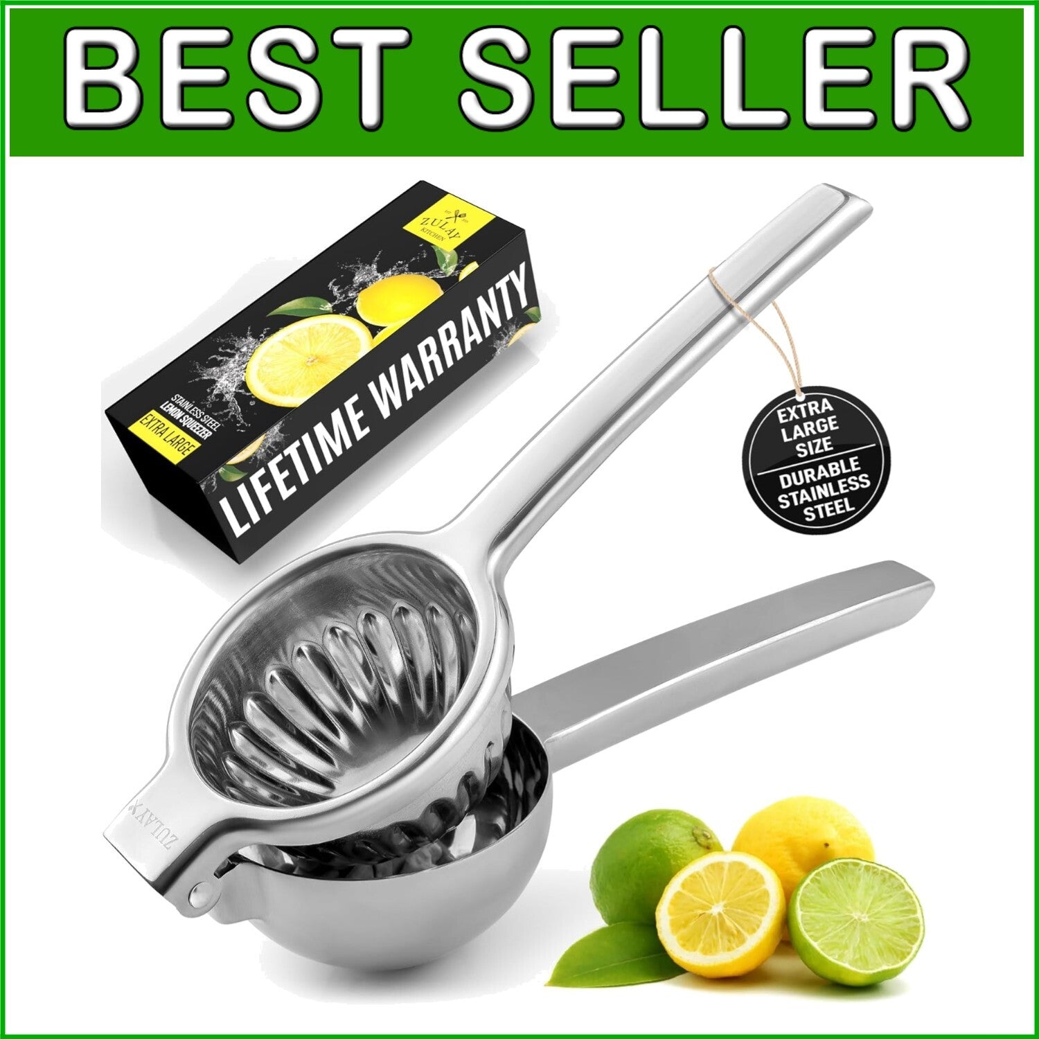 Effortless Heavy Duty Lemon Juicer with Built-In Strainer & Easy Clean Design