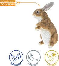 Load image into Gallery viewer, Charming Hand-Painted Rabbit Garden Statue - Durable Resin Outdoor Décor
