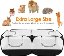 Load image into Gallery viewer, Portable Detachable Bottom Playpen for Small Animals - Spacious &amp; Lightweight
