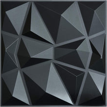 Load image into Gallery viewer, Elegant 3D Matte Black Wall Panels for Living Room - 12 Pack, Easy Glue Down