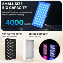 Load image into Gallery viewer, Premium 360° Color Camera Light - 2500K-9000K Dimmable RGB Panel for Vlogging