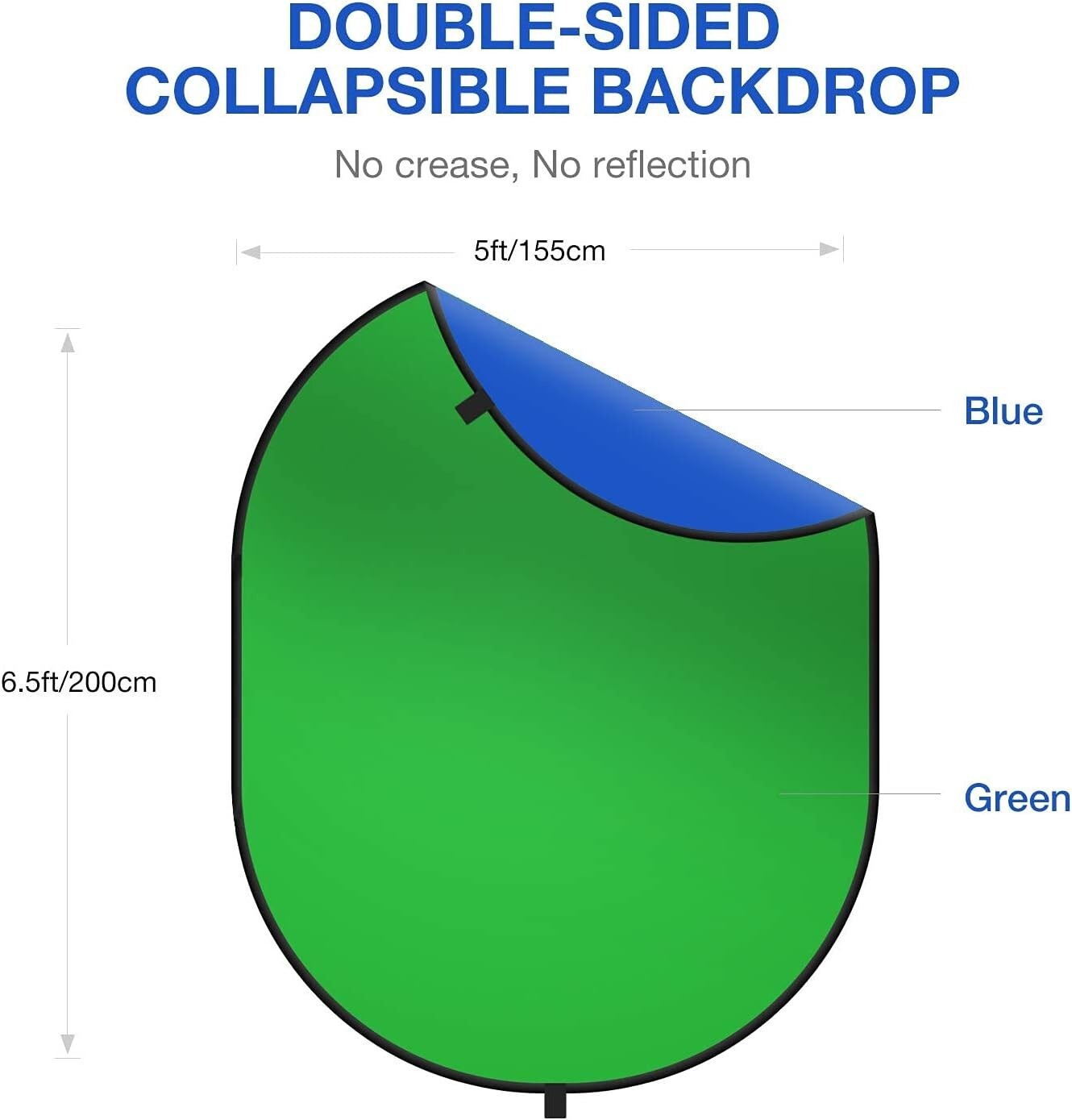 Multi-Function 5x6.5ft Chromakey Backdrop with Storage Case for Content Creators