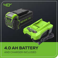 Load image into Gallery viewer, Lightweight 40V Battery-Powered Push Mower with 5 Cutting Positions &amp; Charger