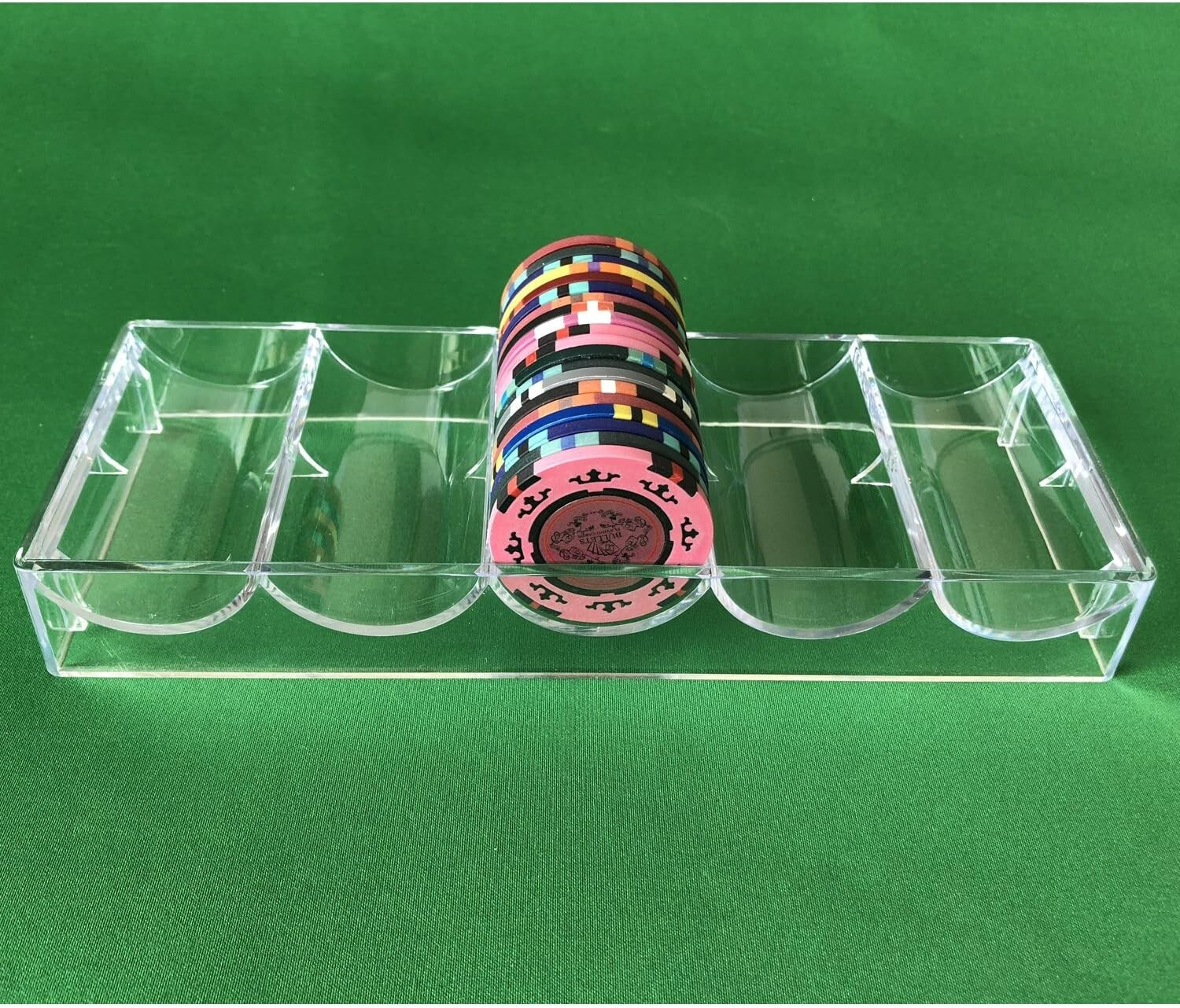 Compact Poker Chip Holder - 1000 Capacity with 10 Racks, No Assembly Needed