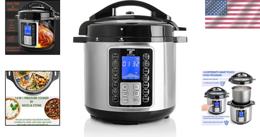 Ultimate 6 Quart Stainless Steel Electric Pressure Cooker with Safety Features