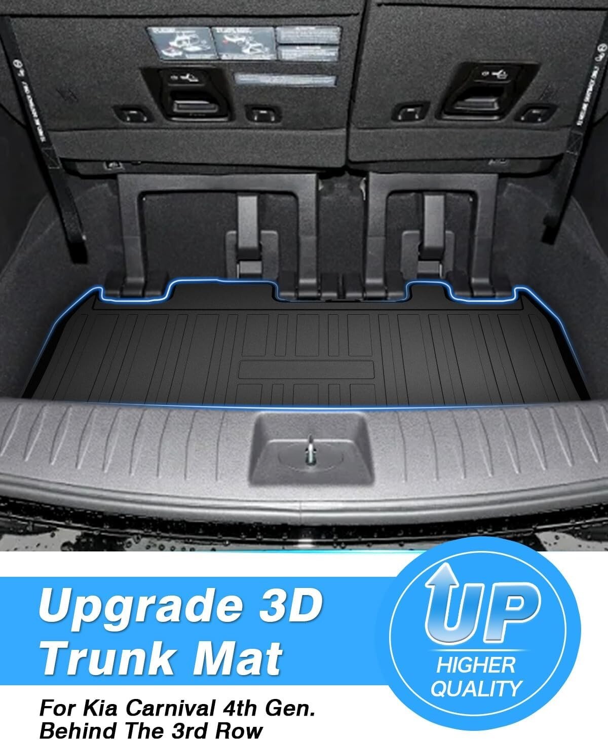 Custom-Fit Trunk Liner for Kia Carnival (2022-2025) - Water-Resistant & Non-Slip